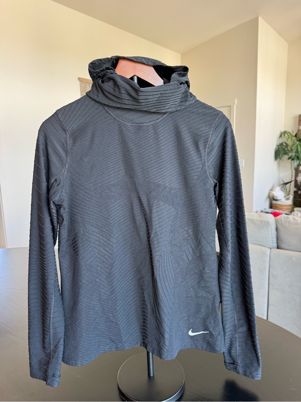 Nike Running - Black Long-Sleeve Hooded Top